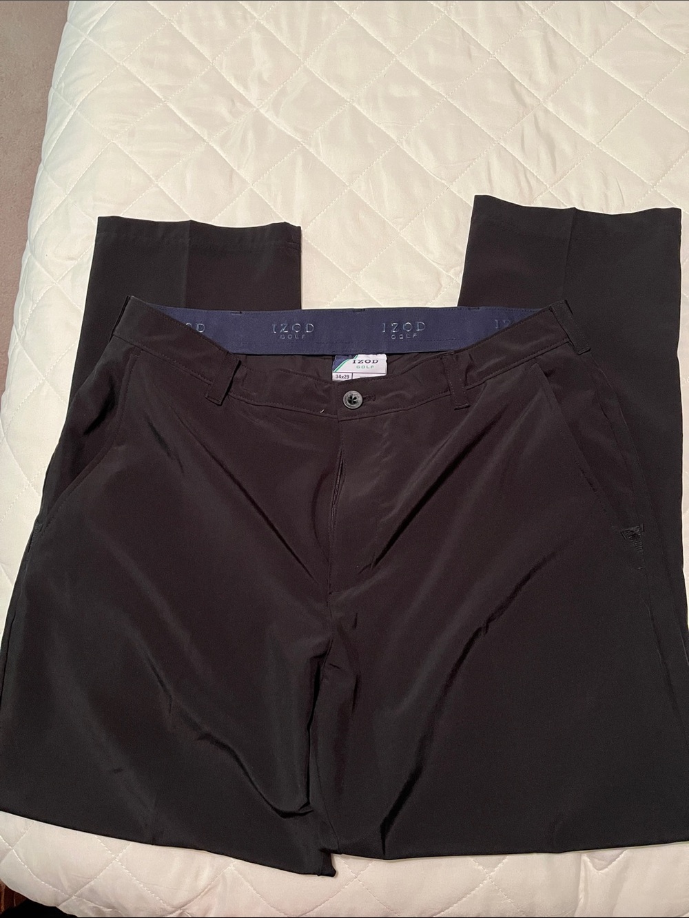 Izod Men’s Black Golf Pants - Straight Leg